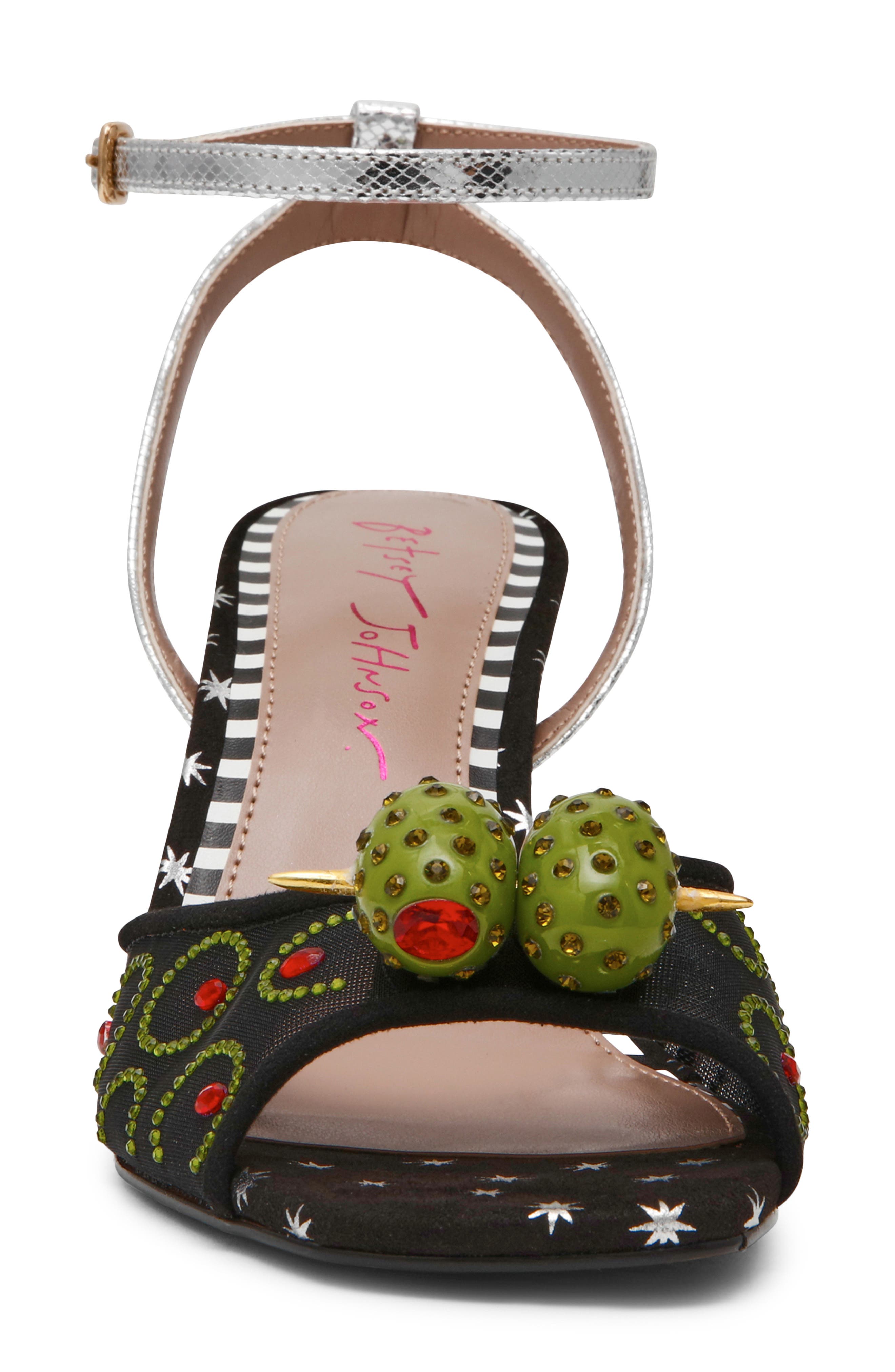 Martini Ankle Strap Sandal, Alternate, color, BLACK MULTI