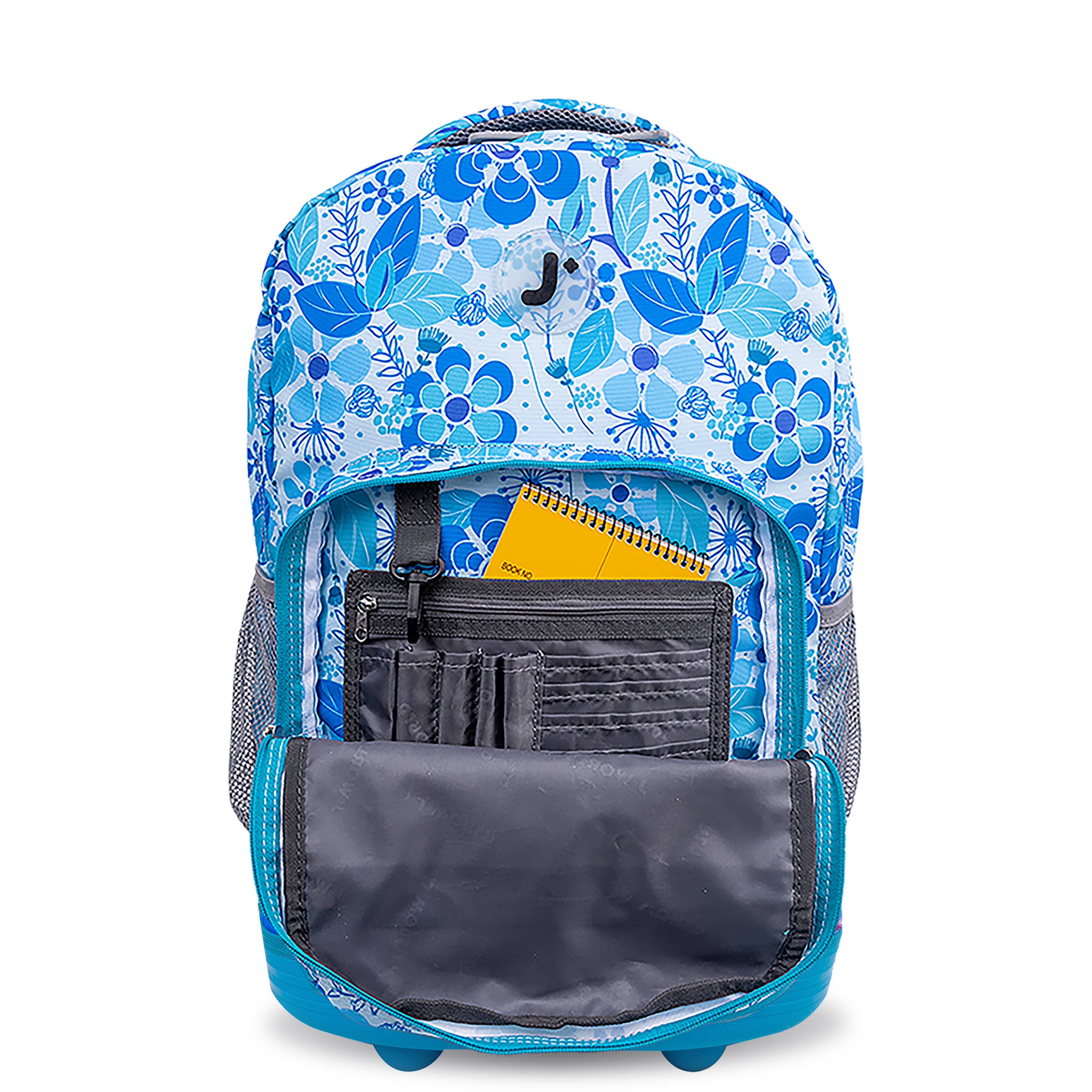 Sunrise 18" Kids Rolling Backpack, Alternate, color, Blue vine