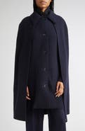TOTEME Wool Bouclé Cape Coat