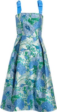 SUGARLIPS Willa Floral Dina Pleated Midi Dress