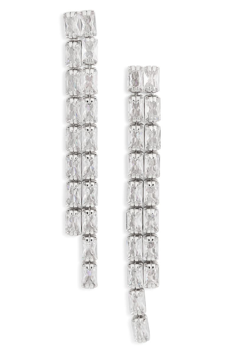 NORDSTROM RACK CZ Linear Drop Earrings, Main, color,