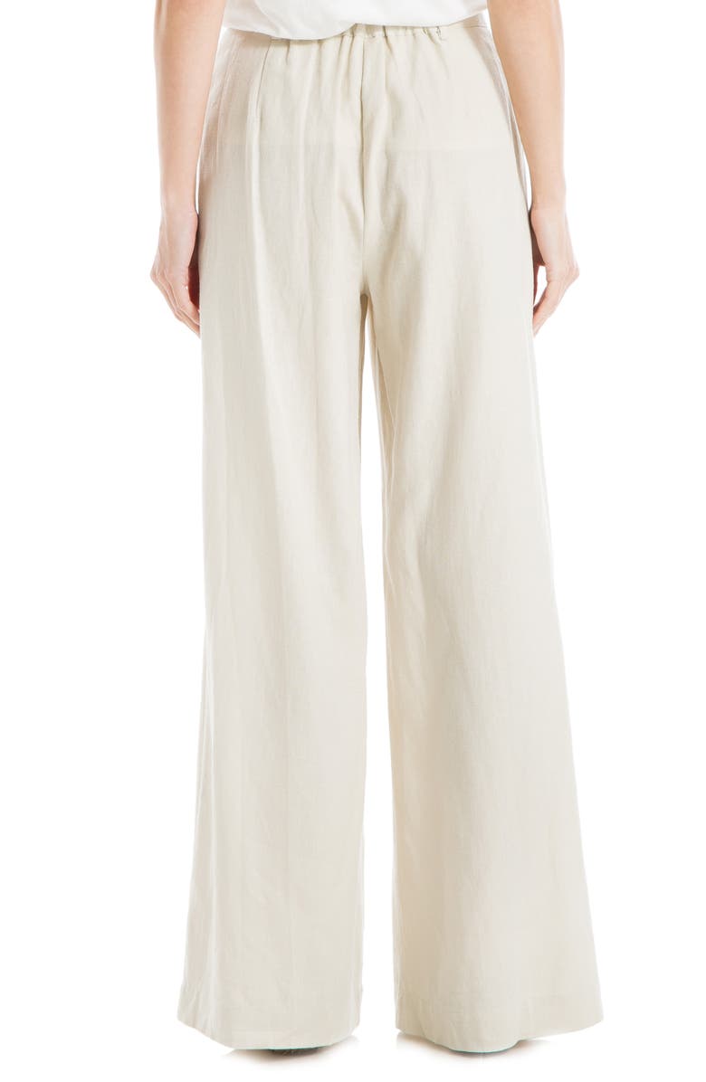 MAX STUDIO Wide Leg Linen Blend Pants, Alternate, color, Natural