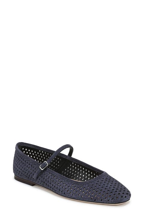Ellie Perforated Mary Jane Ballet Flat