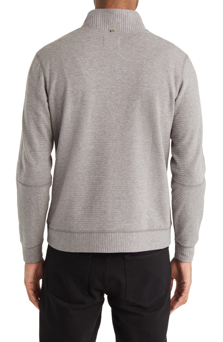 Billy Reid Quilted Half Zip Pullover, Alternate, color, Medium Grey