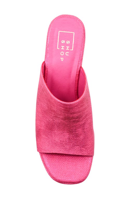 Shushop Ilaria Platform Wedge Sandal In Pink