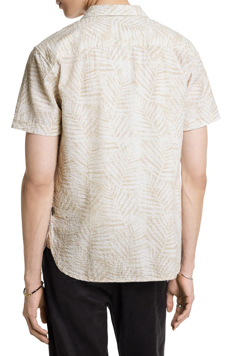 John Varvatos Loren Short Sleeve Cotton Seersucker Button-Up Shirt, Alternate, color, 