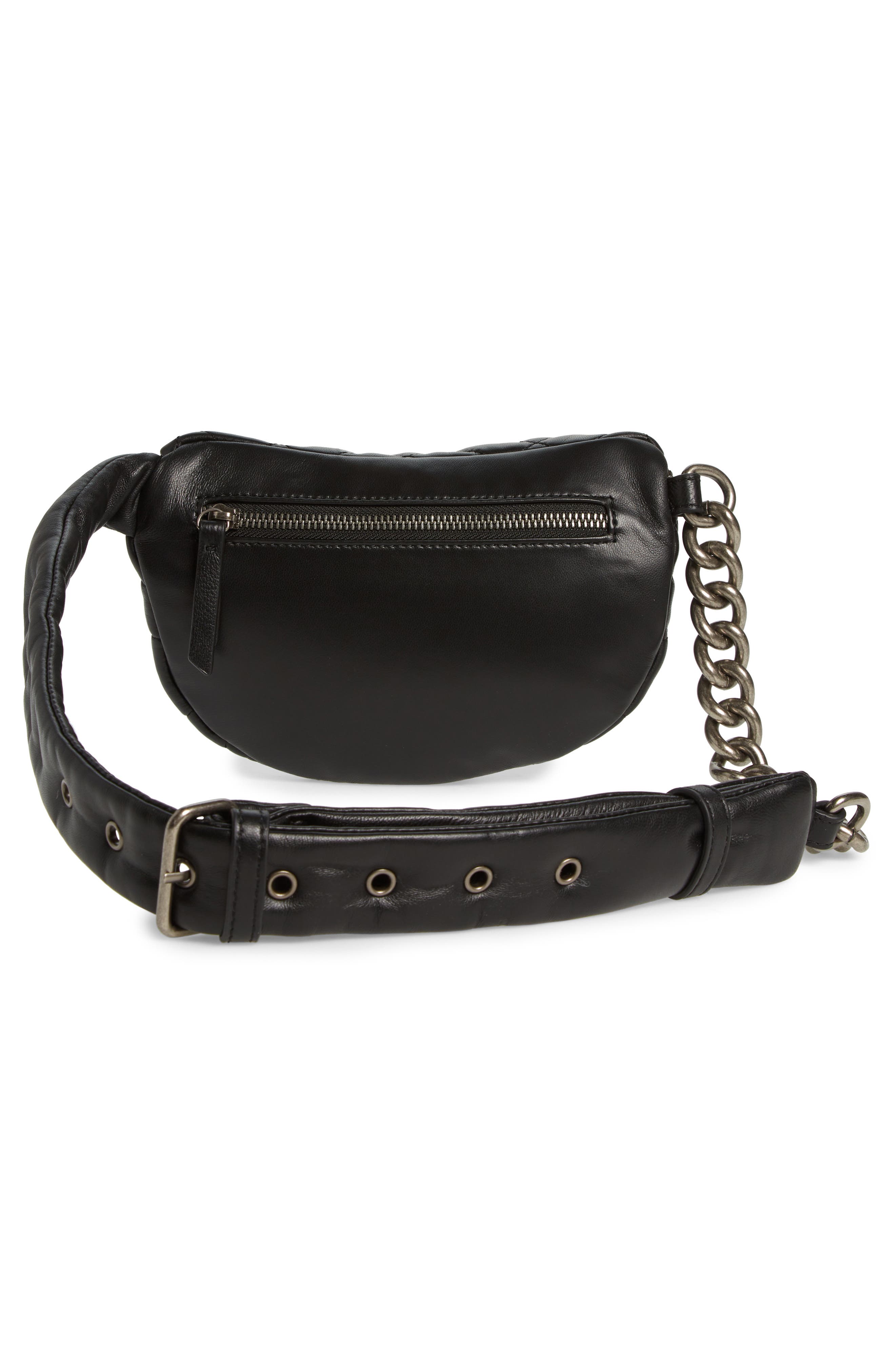 Kurt Geiger London Small Brixton Quilt Belt Bag, Alternate, color, Black