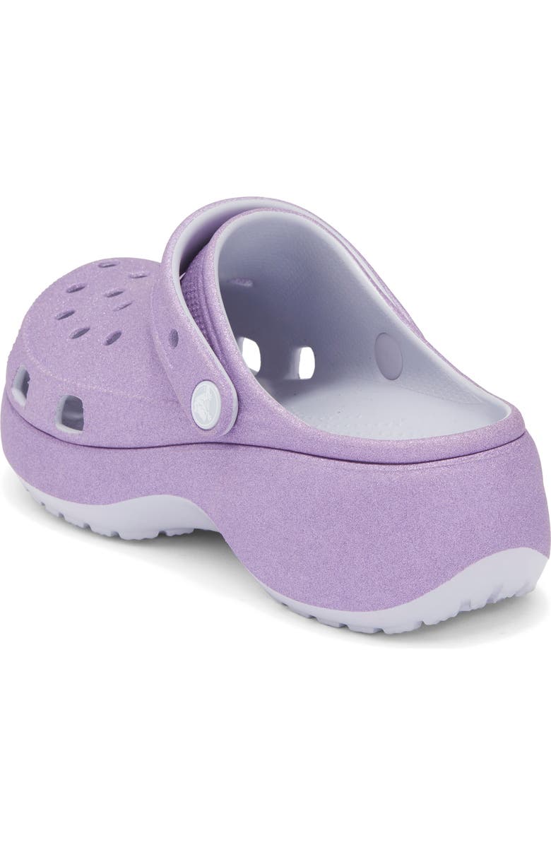 CROCS Platform Iridescent Glitter Clog, Alternate, color, Purple Moon