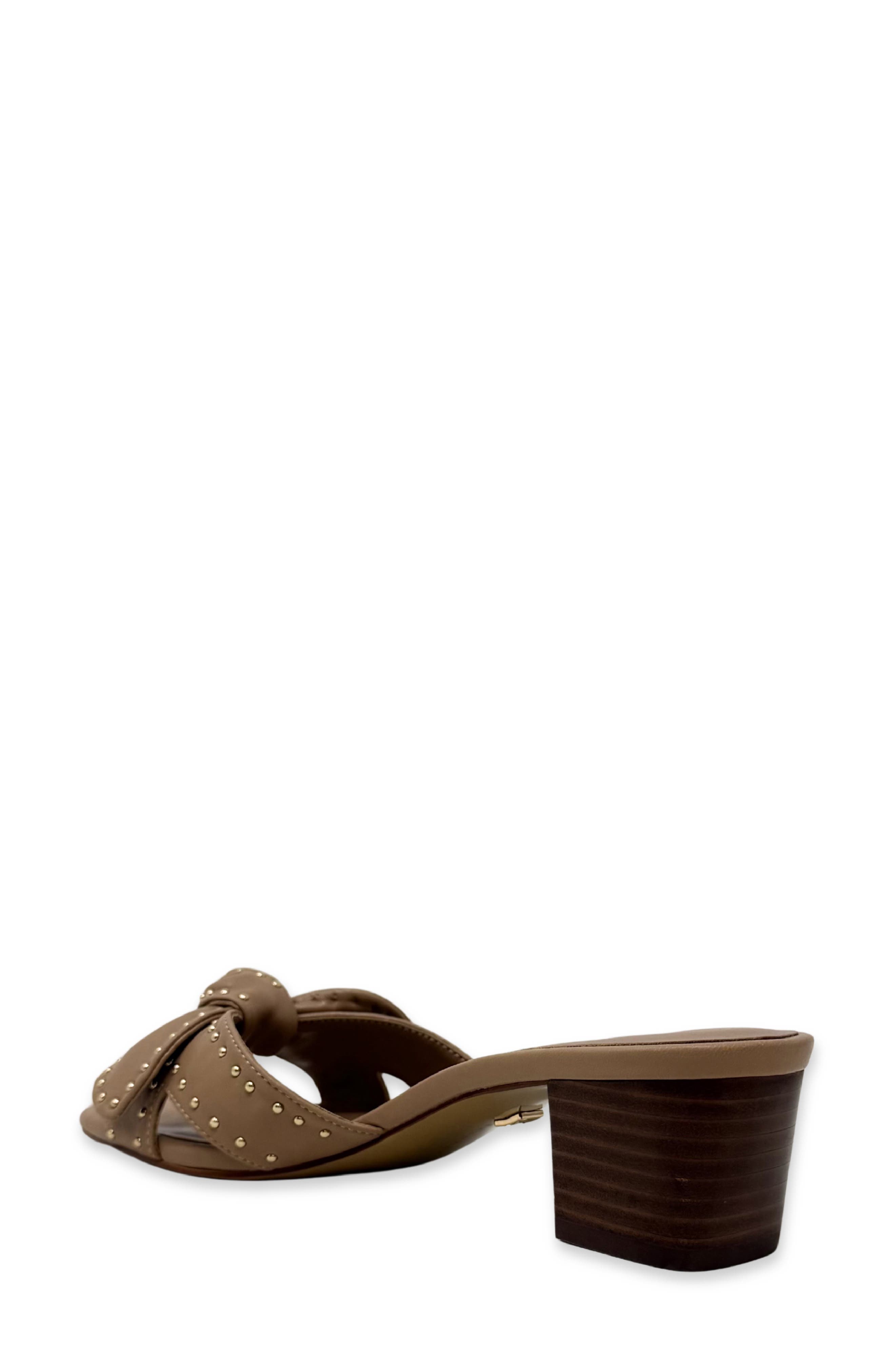 Guinivere Studded Slide Sandal, Alternate, color, DARK BEIGE