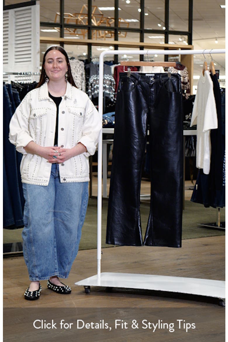 Leather Blend Kick Bootcut Pants video