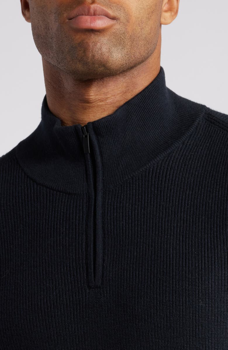 Nordstrom Cotton & Cashmere Quarter Zip Sweater, Alternate, color,