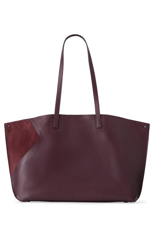 Akris Ai Medium Patchwork Leather Tote Bag In Burgundy