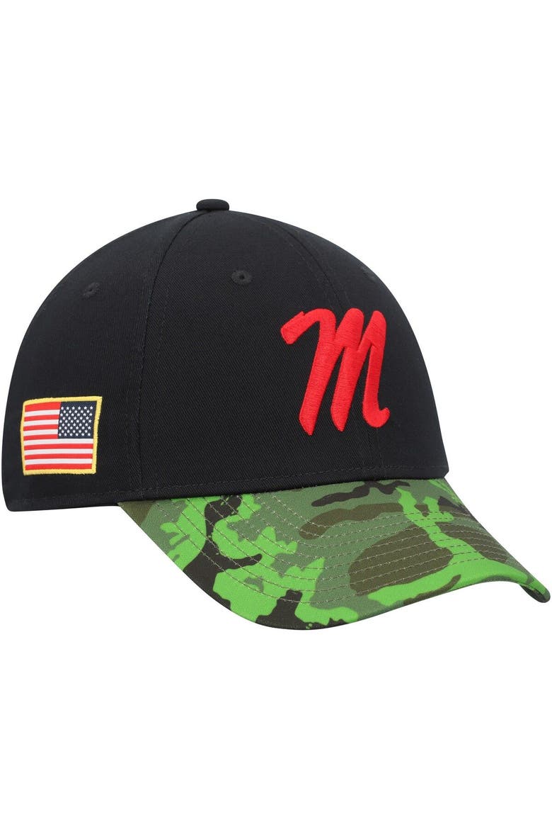Men's Nike Black/Camo Ole Miss Rebels Veterans Day 2Tone Legacy91 Adjustable Hat, Main, color, Black