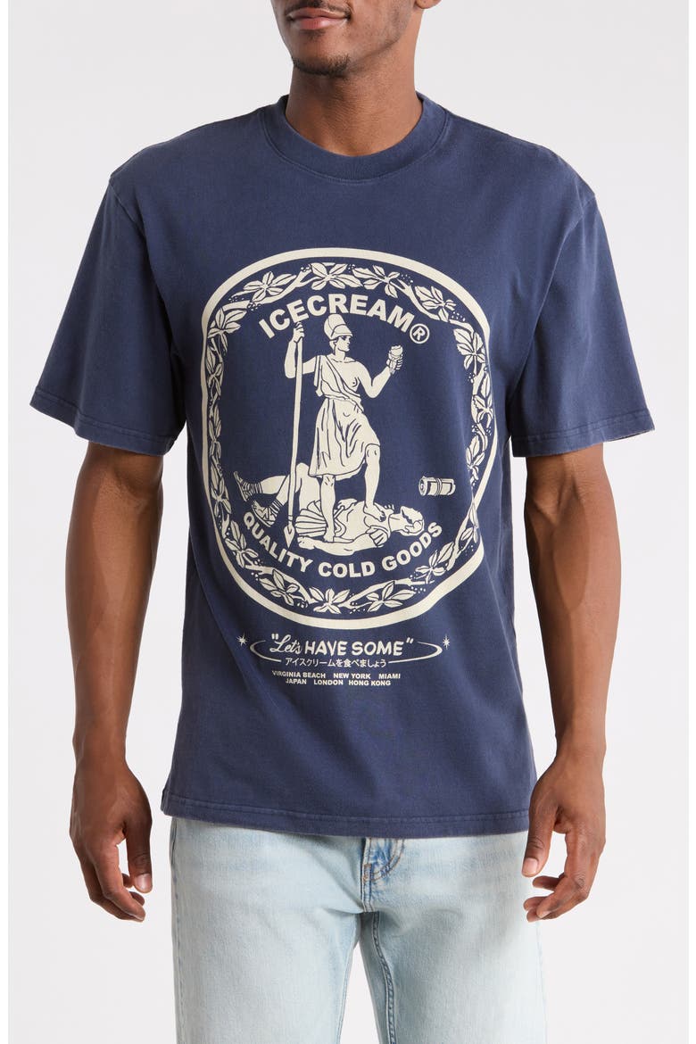 Oversize Seal Graphic T-Shirt, Main, color, BLACK IRIS