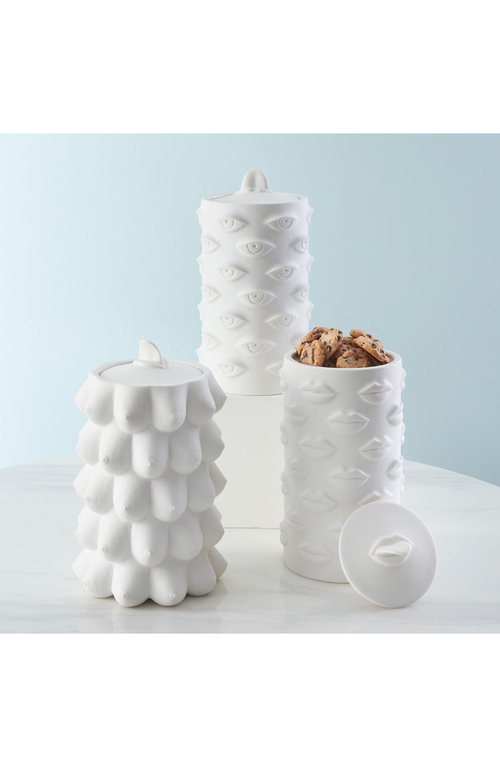 Jonathan Adler Muse Eyes Cookie Jar In White