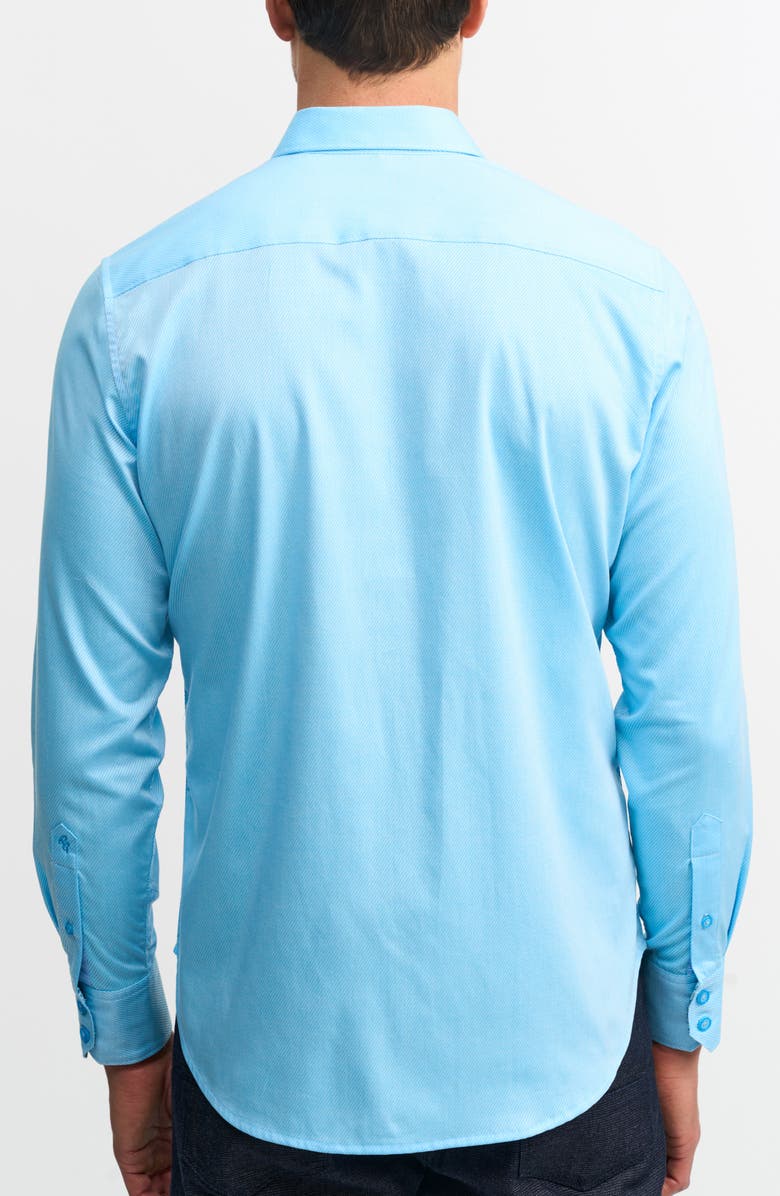 Robert Graham Wayfarer Classic Fit Stretch Cotton Button-Up Shirt, Alternate, color, Turquoise