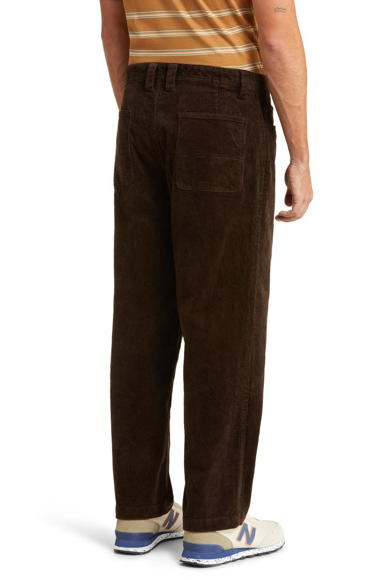 Modown Relaxed Tapered Corduroy Pants, Alternate, color, DARK BROWN
