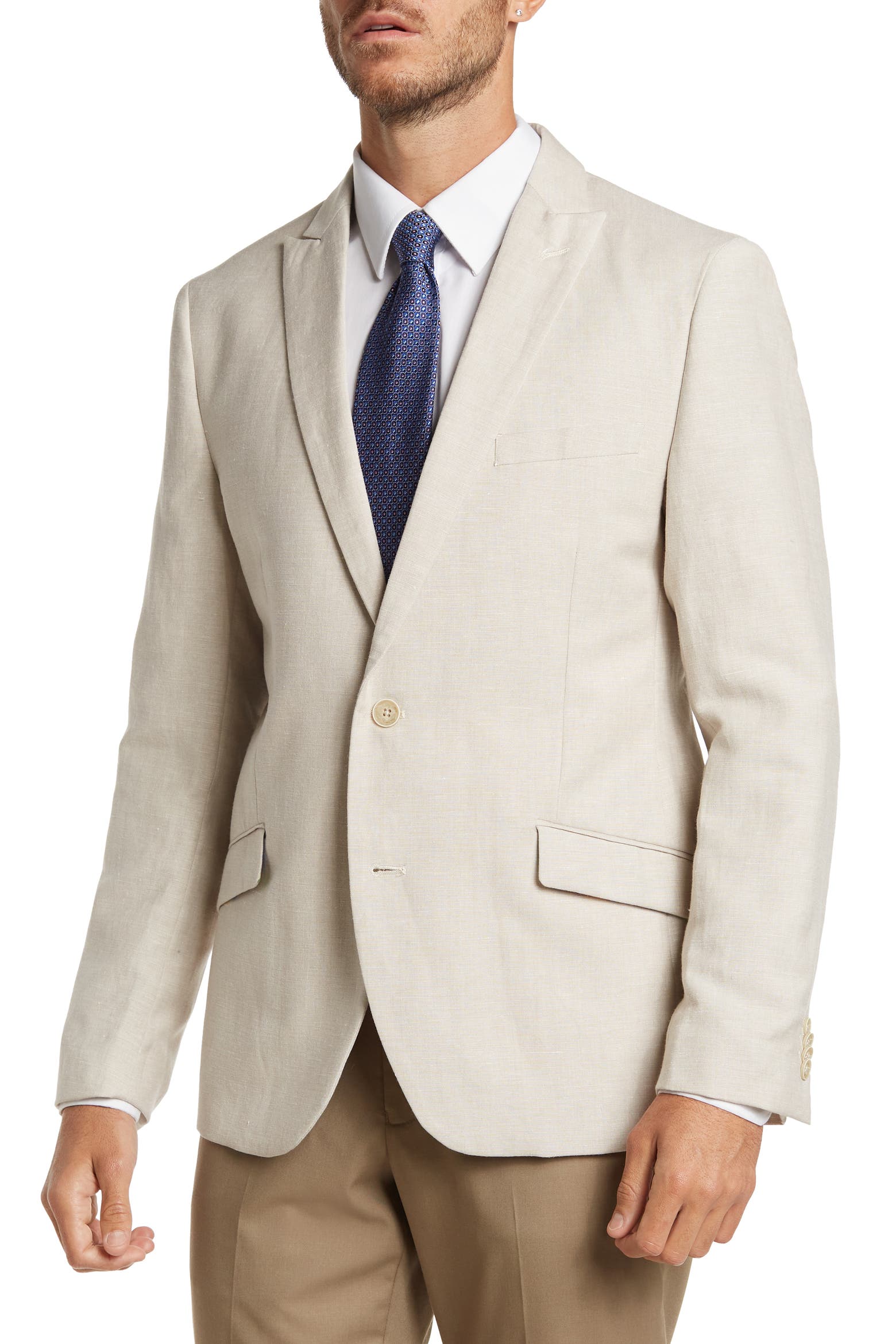 Linen Rack Card SAVILE ROW CO Lancaster Linen Blazer (Men) | Nordstromrack