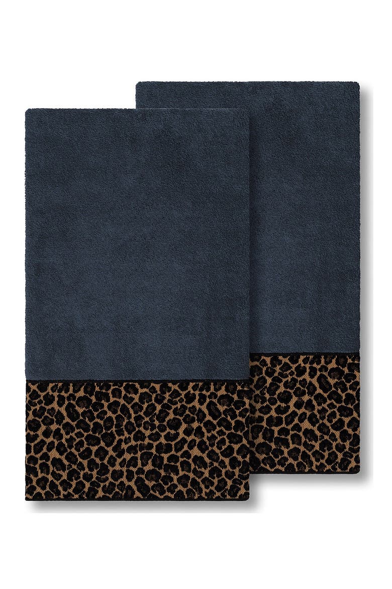 Spots Embellished Bath Towel - Set of 2 - Midnight Blue, Main, color, MIDNIGHT BLUE
