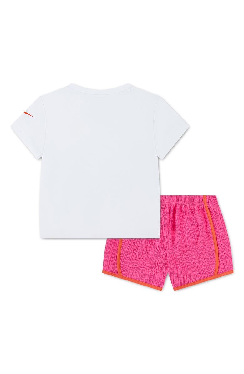Nike Kids' Swoosh Logo Graphic T-Shirt & Shorts Set, Alternate, color, Pink Glow