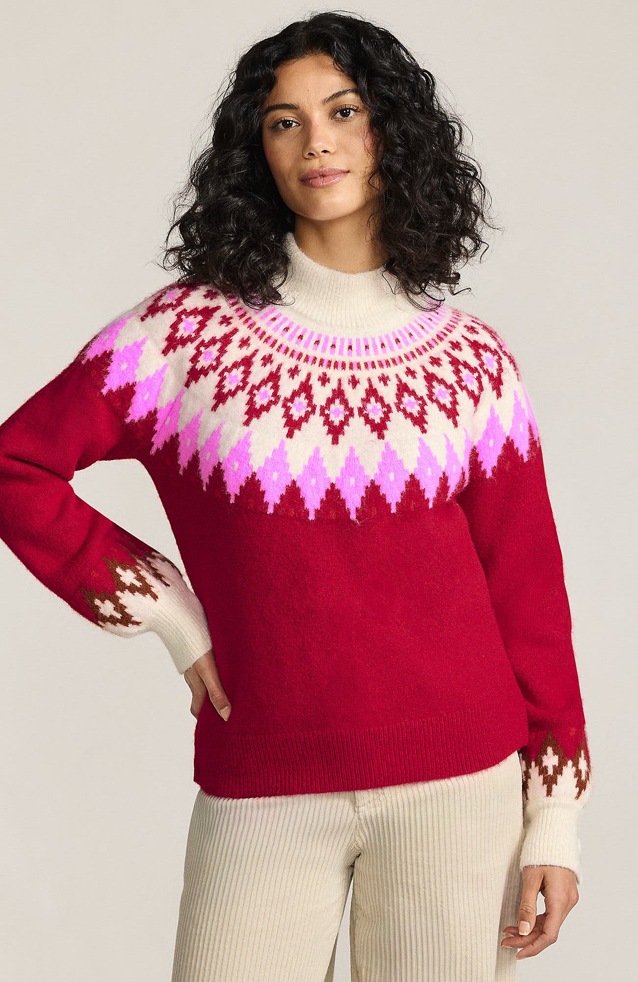 selected Rich Red Fairisle