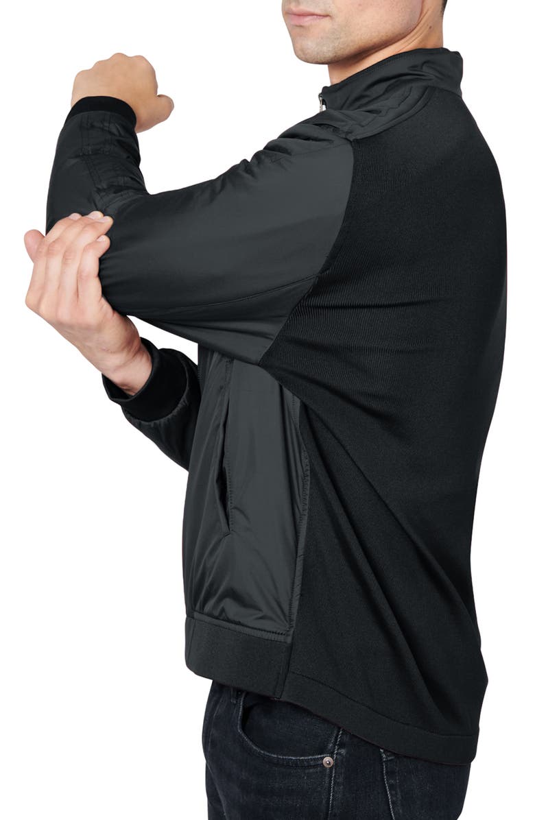 CONSTRUCT Slim Fit Solid Recycled Hybrid Field Jacket, Alternate, color, Black