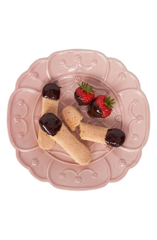 Juliska Jardins Du Monde Assorted Dessert/salad Plates, Set Of 4 In Blush