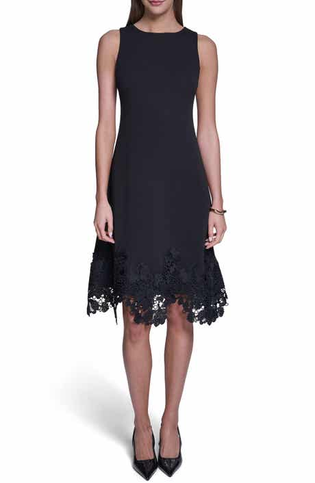 Lace Trim A-Line Dress