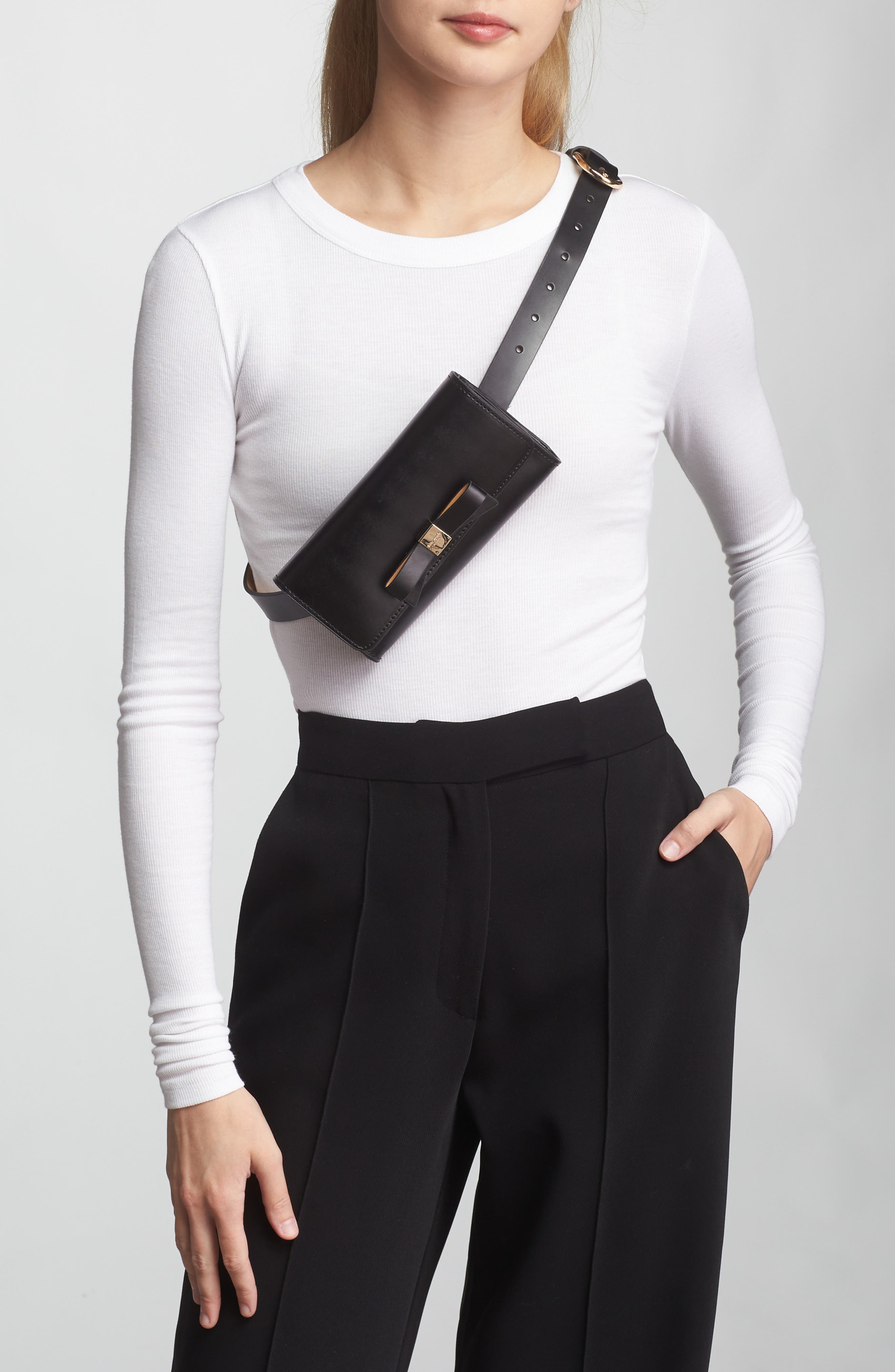 Kate Spade New York bow belt bag, Alternate, color, 