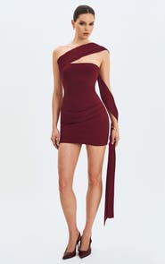 Miss Circle Ovelia Satin Ribbon Strapless Mini Dress