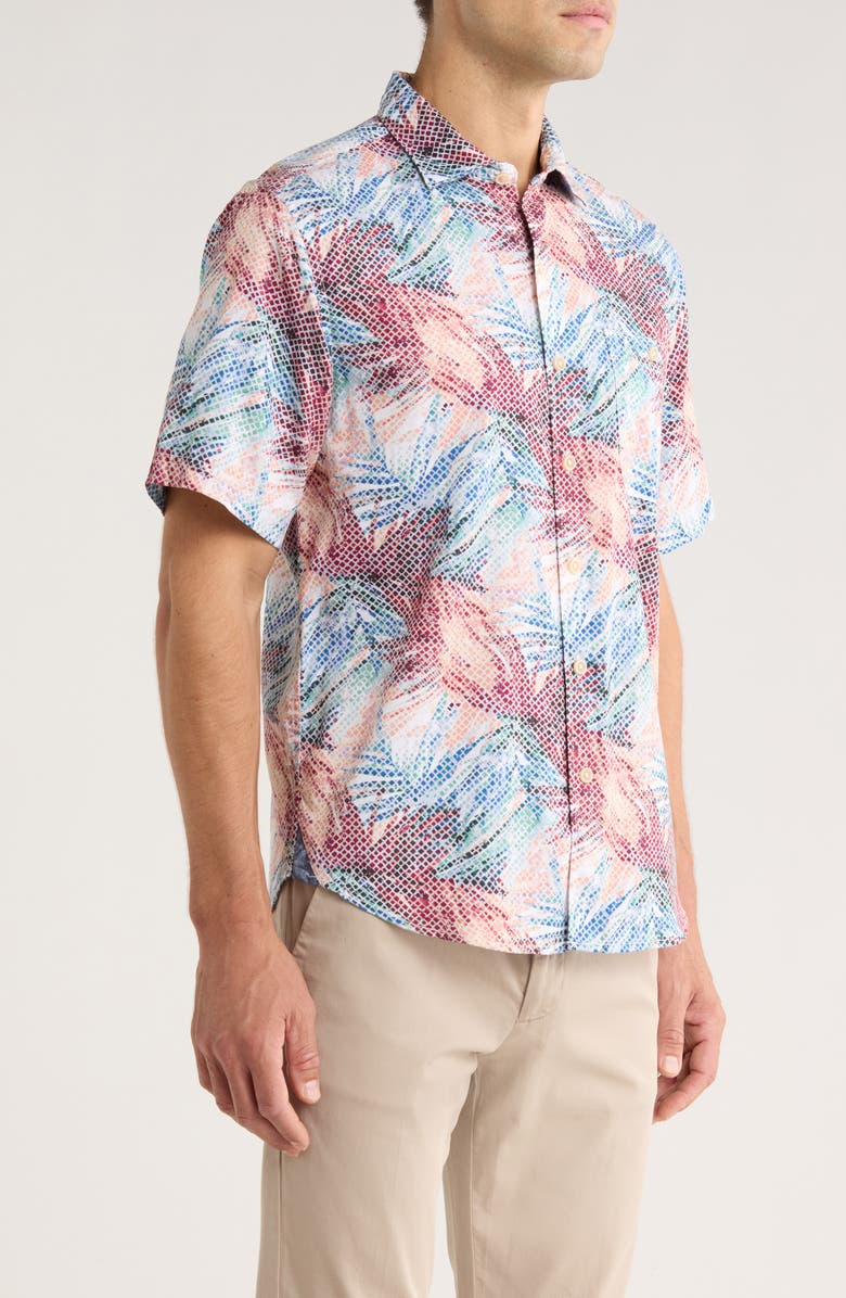 Tommy Bahama Tortola Cartago Palms Button-Up Shirt, Alternate, color, Santa Ana
