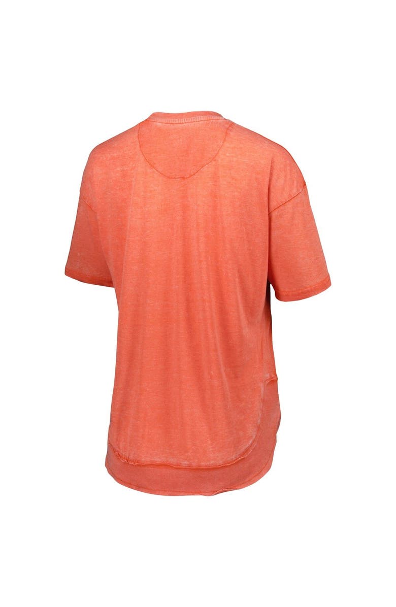 PRESSBOX Women's Pressbox Orange Clemson Tigers Arch Poncho T-Shirt, Alternate, color, 