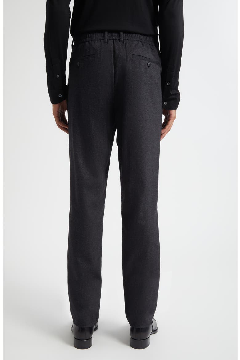 Stretch Virgin Wool & Cashmere Flannel Trousers, Alternate, color, CHARCOAL MELANGE