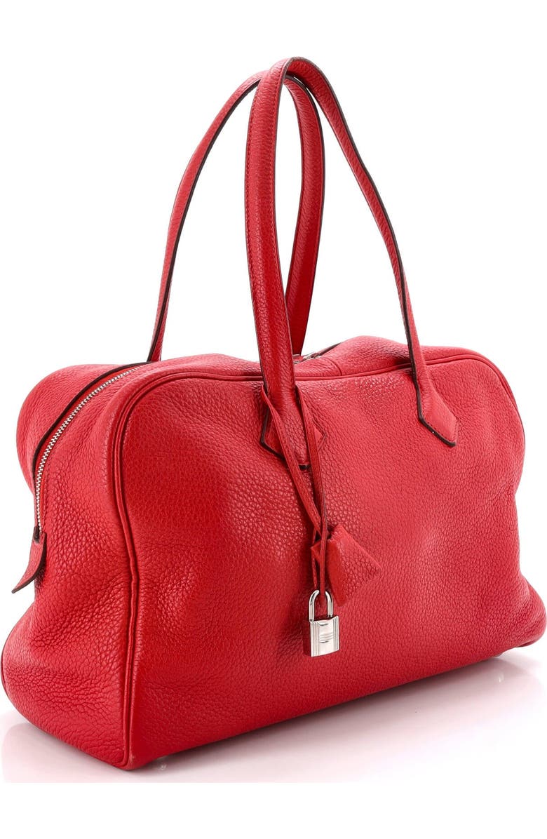 Pre-Owned Hermes Victoria II Bag Clemence 35, Alternate, color, Rouge Vif