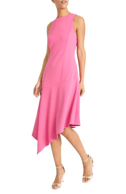 Maggy London Sleeveless Asymmetric Hem Midi Dress