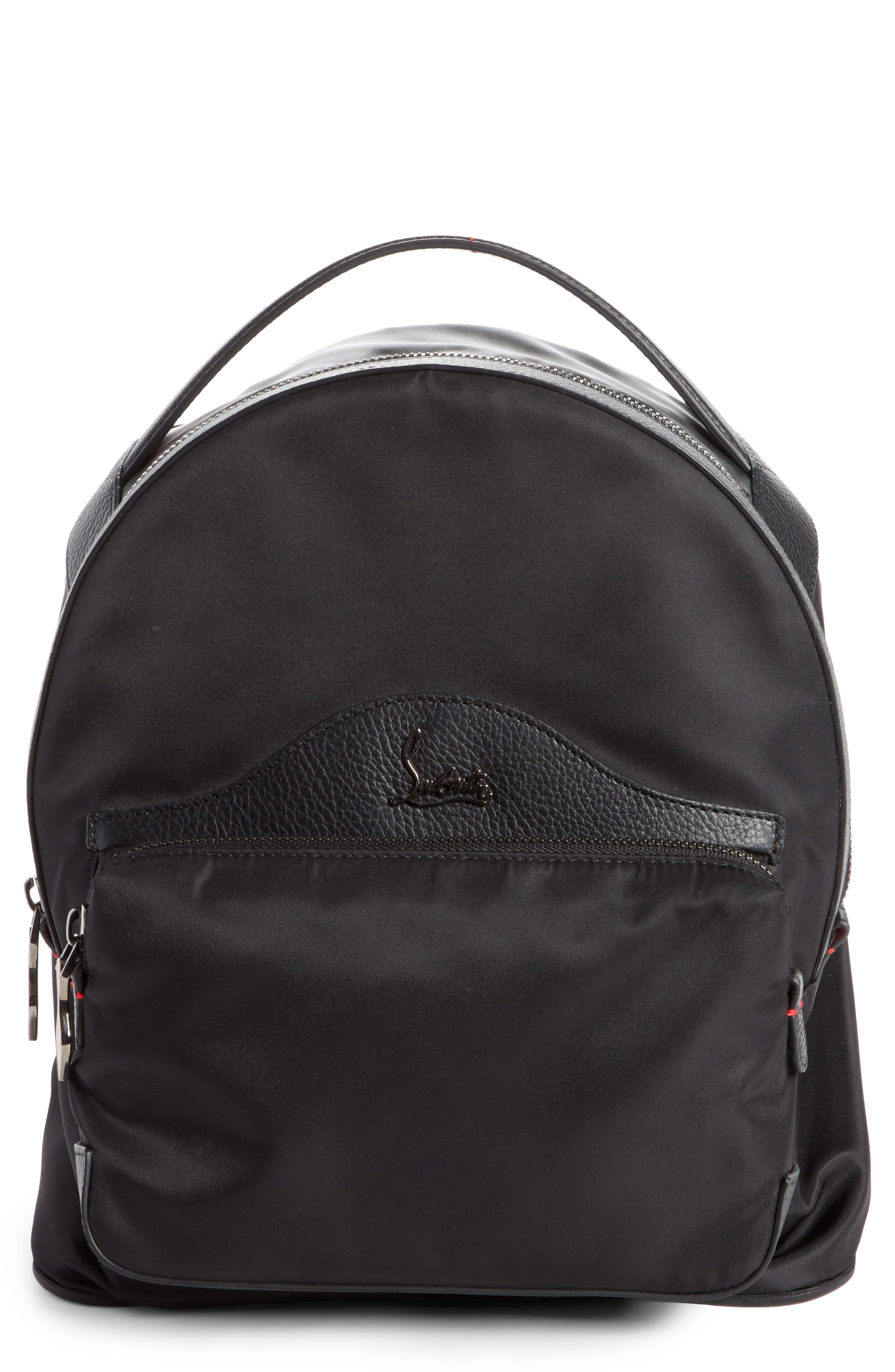 Christian Louboutin Small Backloubi Nylon Backpack, Main, color, 