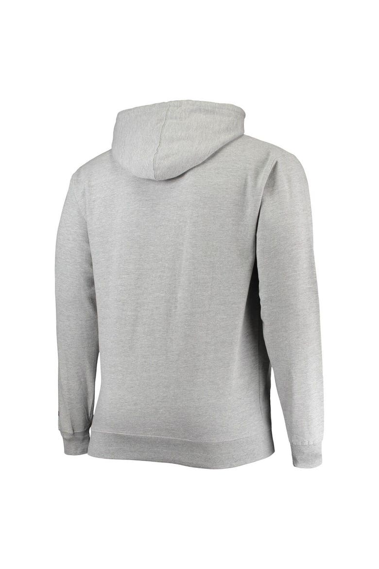 Men's Champion Heather Gray Ohio State Buckeyes Big & Tall Arch Over Logo Powerblend Pullover Hoodie, Alternate, color, Heather Gray