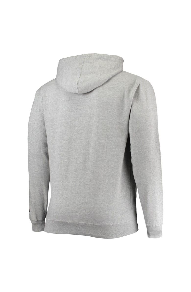 Champion Men's Champion Heather Gray Ohio State Buckeyes Big & Tall Arch Over Logo Powerblend Pullover Hoodie, Alternate, color, Heather Gray