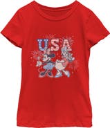 Mickey & Friends Girl's Mickey & Friends Minnie and Daisy Fireworks Graphic T-Shirt