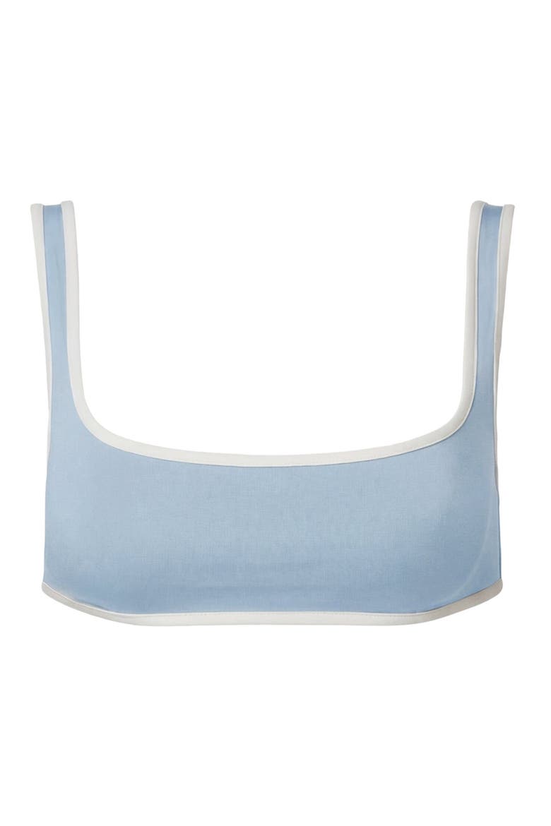 Claire Square Neck Bikini Top, Alternate, color, Sky/White
