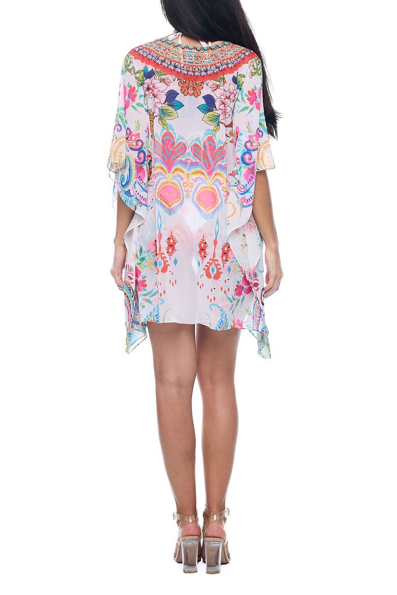 Short Caftan Dress, Alternate, color, WHITE