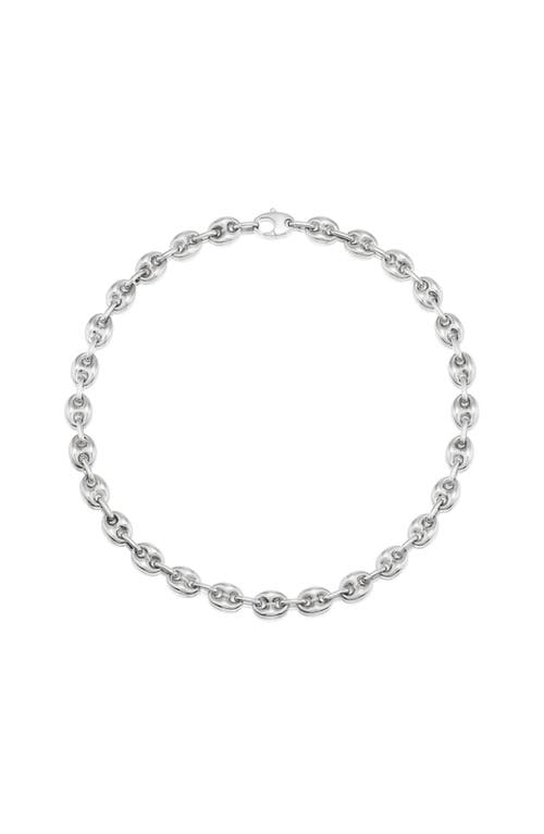Sheryl Lowe Large Puffy Mariner Chain In Sterling Silver
