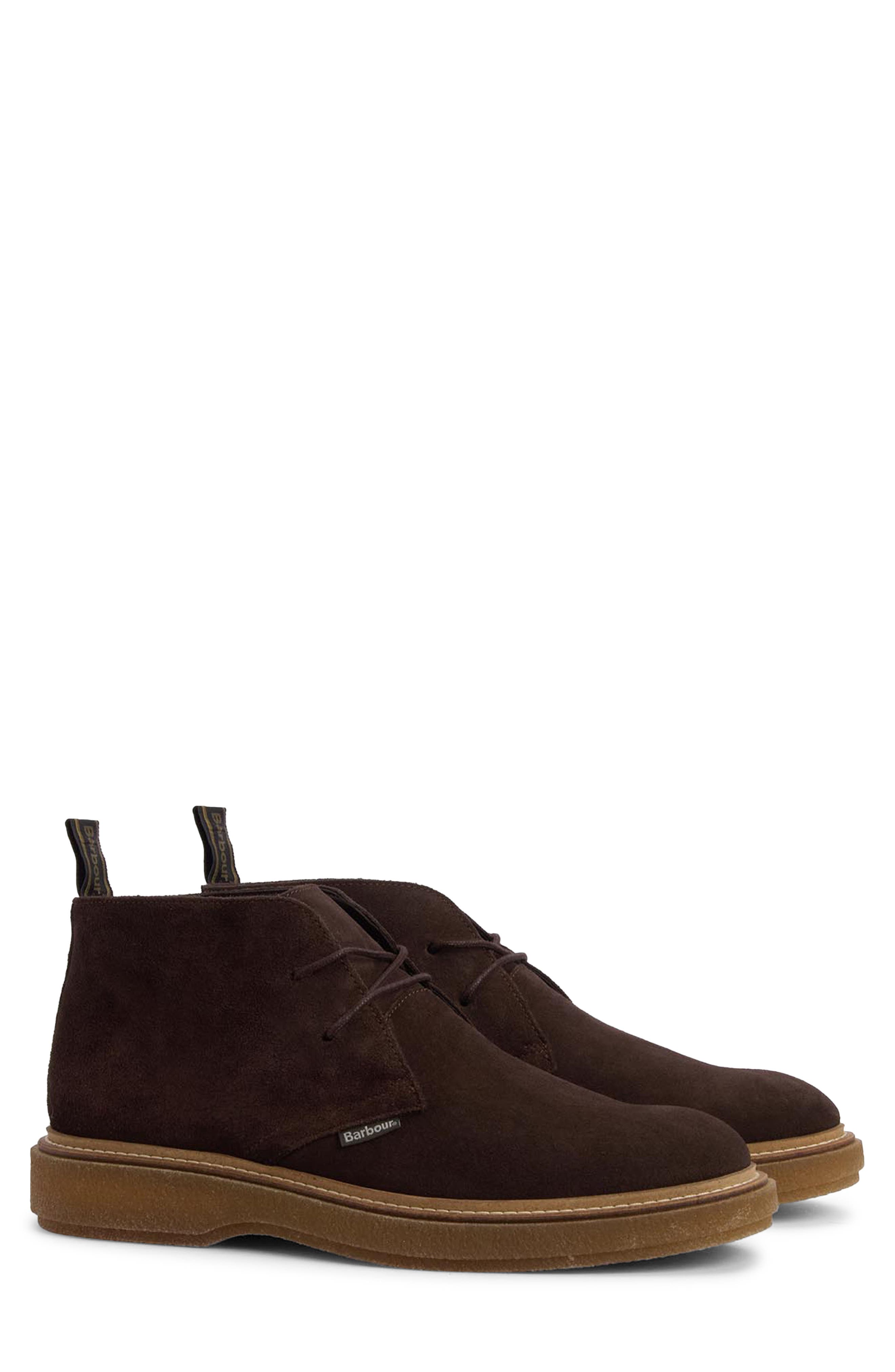 Barbour Blaine Chukka Boot, Main, color, Chocolate Suede