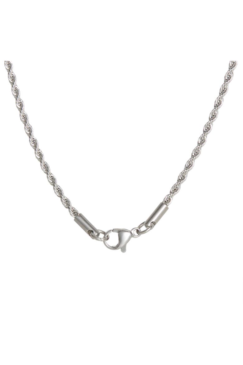 Mens Stainless Steel Necklace with Tigers Eye Pendant, Alternate, color, Brown