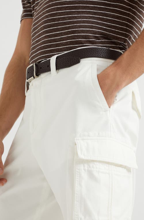 Brunello Cucinelli Bermuda Shorts With Cargo Pockets In White