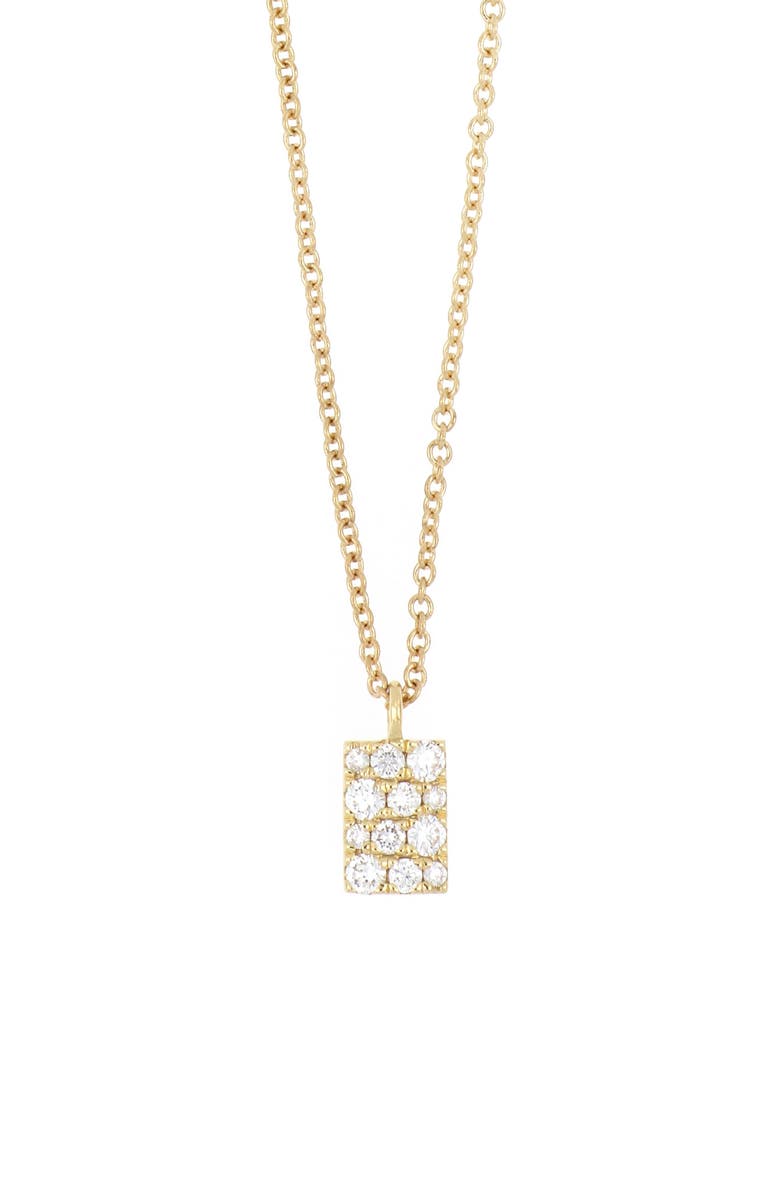 Bony Levy Katharine Pavé Rectangular Pendant Necklace, Main, color, 18Ky