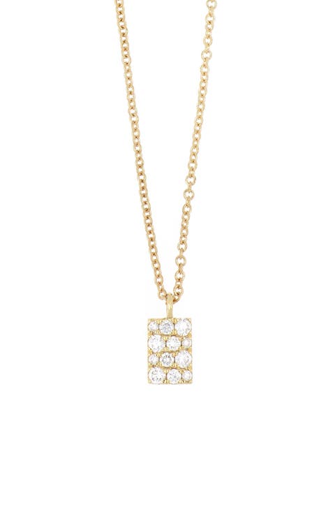 Katharine Pavé Rectangular Pendant Necklace (Nordstrom Exclusive)
