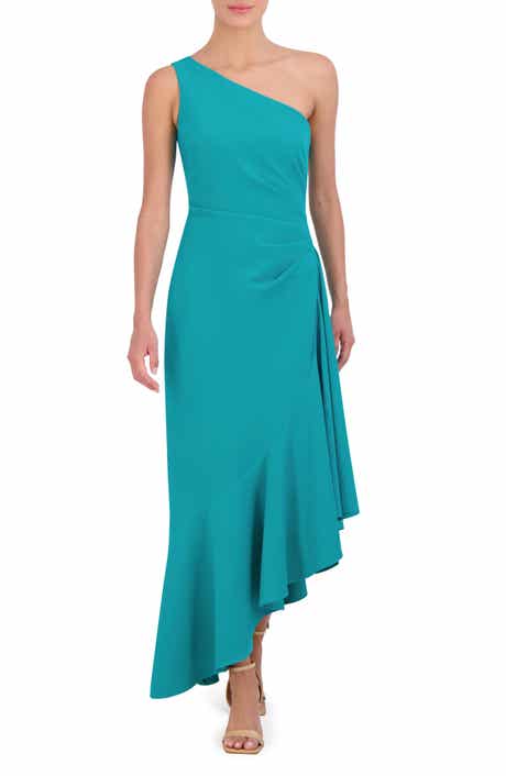 Eliza J One-Shoulder Midi Cocktail Dress