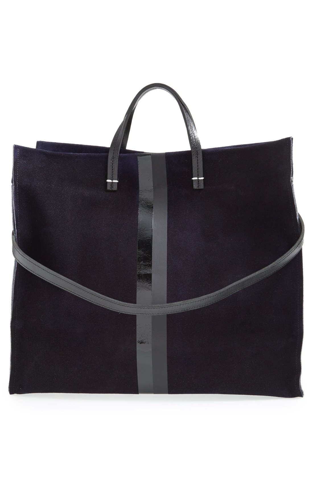 Clare V. Glossy Stripe Simple Tote, Alternate, color, 