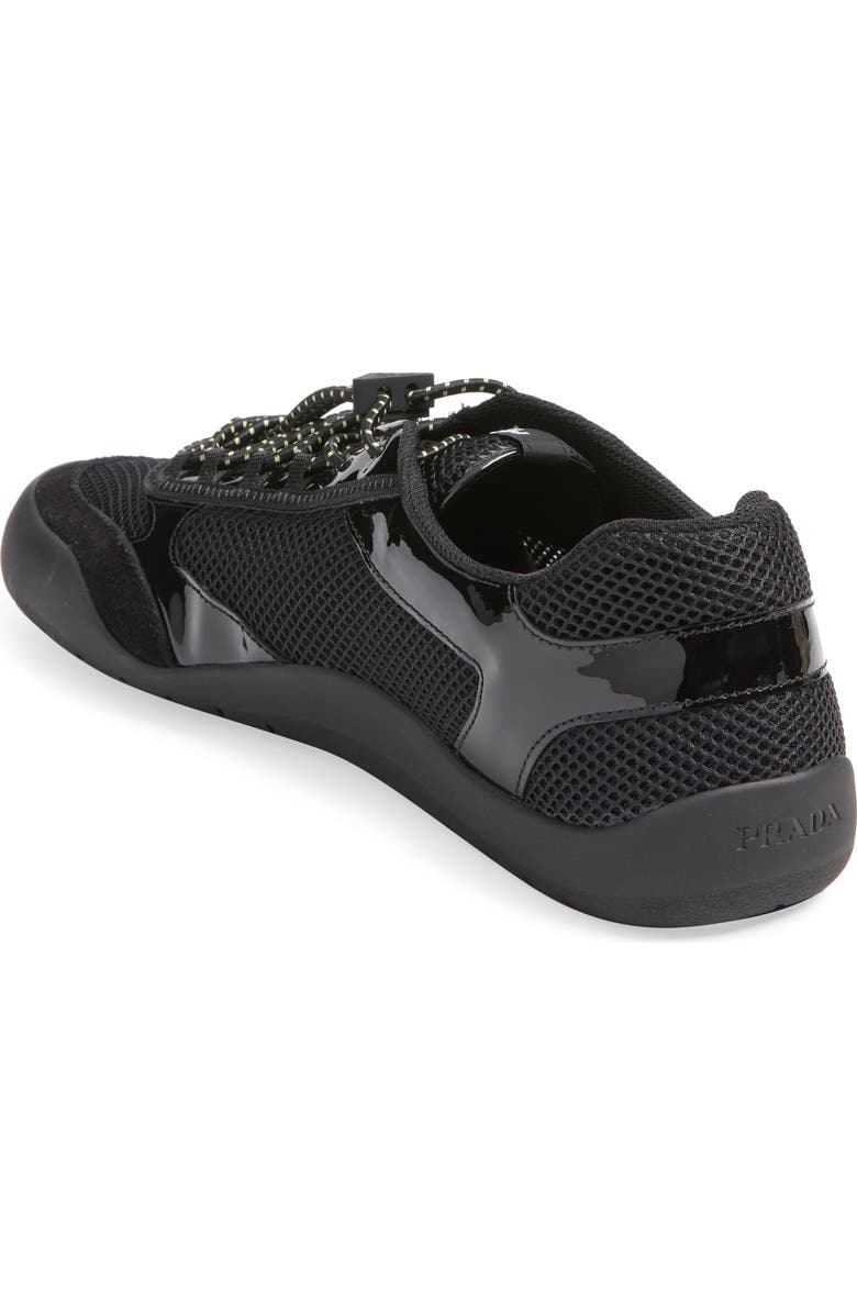 Prada Speedrock Mixed Media Sneaker, Alternate, color, Nero